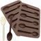2 Pack Spoon Shaped Chocolate Molds - 6 Cavities Silicone Candy Making Molds for Handmade Chocolate