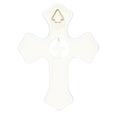 NAT and Jules Bless This Child Hanging Cross, Blue