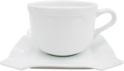 CAC China TMS-2 Times Square Porcelain Saucer, 5-Inch, Box of 36, Super White
