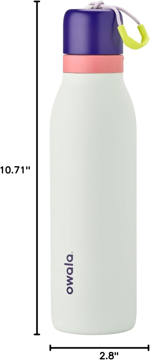 18-oz, Owala FreeSip Twist Insulated Stainless Steel Water Bottle with Straw for Sports and Travel, BPA-Free