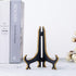 Artliving 6" Decorative Plate Stand Holder, Plastic Picture Easel Display Stand, Black Gold