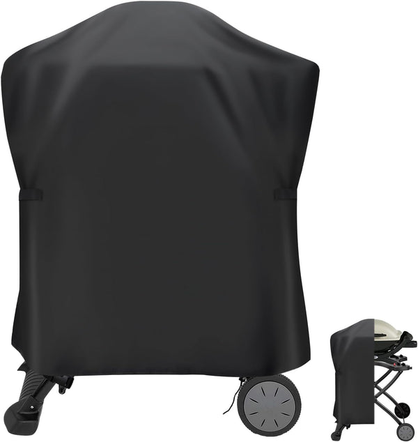 Grill Cover for Weber Q Series Grill on Cart, Waterproof BBQ Cover