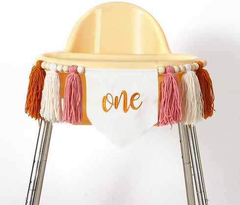 Boho Sun Yarn Garland1st High Chair Banner - You are My Sunshine