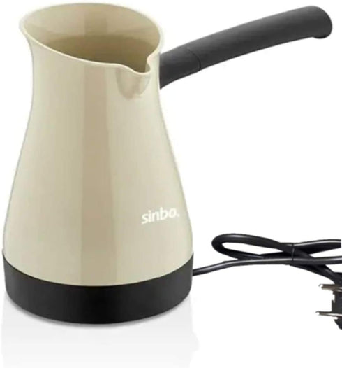 SCM 2951 Greek Turkish Coffee Maker Machine, Electric Pot 0.4L Briki Ibrik, New Beige