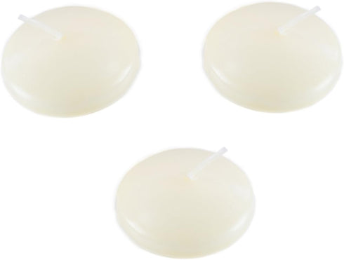 Super Z Outlet 1 3/4" Unscented Natural Color Water Floating Mini Candle Discs, 24 Candles