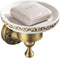 Leyden Shower Soap Dish, Antique Brass Dish Soap Holder, Luxury Art Engraved Wall Mount Bathroom Hardware