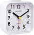 Peakeep Small Battery Operated Analog Travel Alarm Clock, Silent No Ticking with Lighted on Demand and Snooze