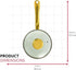 Holstein Housewares 2.5QT White Ceramic Nonstick Saucepan with Lid, Gold Color & Stainless Steel Handle