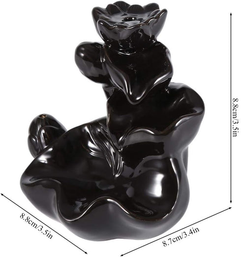 AUNMAS Ceramic Glaze Incense Holder - Backflow Step Up Incense Stand for Home Office Decor