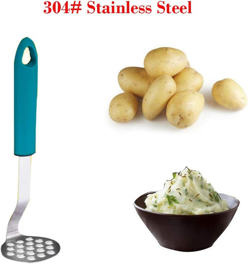 Mashed Small Potato Masher, 304 Stainless Steel Bean and Potato Masher