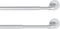 KXLife 2 Pack Adjustable Sticky Self Adhesive Curtain Rod, 3/8 Inch for Metal Wood Doors, Nickel