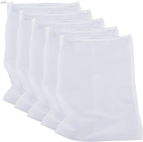75 Micron Fine Mesh Nylon Straining Bag, Multi Purpose Food Strainer for Nut Milk, Juice, Cold Brew, Home Brewing (5