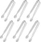 Ice Tongs for Sugar Cubes - 6 Pack Stainless Steel Mini Serving Tongs for Appetizers, Tea Party, Coffee Bar (6 PCS)