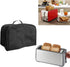 Large Dust-proof & Oil Proof Toaster Cover with Pockets, Fits Most Large Toasters (Black, 16' x 7.5' x 8')