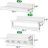 Set Ollieroo of Four Floating Book Shelves for Wall, Nursery Book Shelf for Kids Room, Bamboo Wood Hanging Bookshelf
