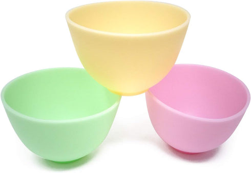 Honbay 4PCS Silicone Mixing Bowl, Prep and Serve Bowls for Mixing Facial Mask or Holding Ingredients, 10×6.8CM