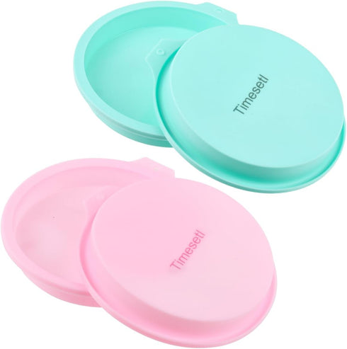 4 Pcs Layer Cake Pan Set, 6 Inch Silicone Round Cake Mold for Jumbo Whoopie Pie, Non-Stick Baking Tins