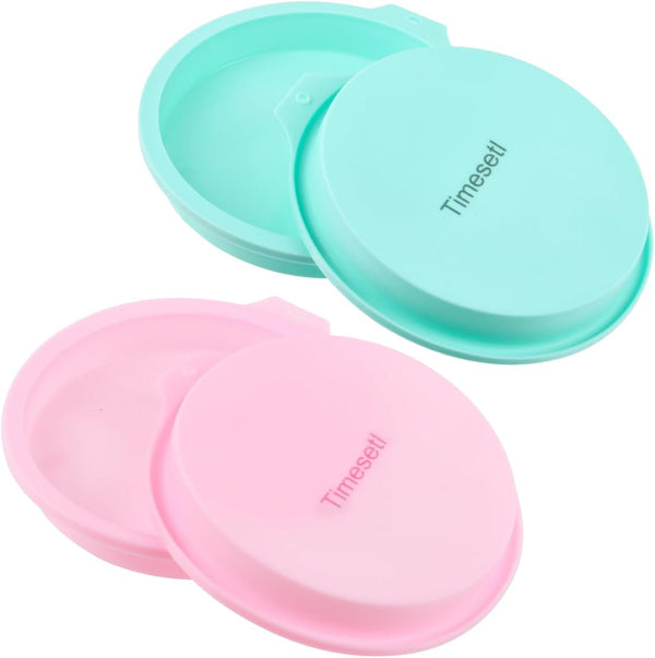 4 Pcs Layer Cake Pan Set, 6 Inch Silicone Round Cake Mold for Jumbo Whoopie Pie, Non-Stick Baking Tins
