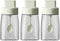 Kitchen Sodium Calcium Glass Spice Jars, Seasoning Box Set of 3 with Airtight Cap, Retractable Spoon and Lid Design