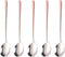 Buyer Star 5-Pieces 8-Inch Rose Gold Metal Korean Soup Dinner Spoon Set, Stainless Steel