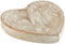47th & Main Carved Heart-Shaped Wooden Bowl, Small, White by 47th & Main
