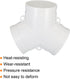 PATIKIL 4 Inch Y Connector Duct Splitter, 3 Way Air Vent Hose Adapter for Dryer Exhaust Fan HVAC Systems, White