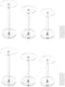 QWORK Round Acrylic Display Stand, 2 Sets Premium Clear Round Riser Stands