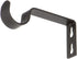 Ivilon Fixed Brackets for Curtain Rods - Set of 2 for 1 or 1 1/8 Inch Rods, Antique Black