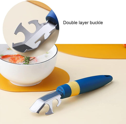 Anti-Hot Plate Gripper, Stainless Steel Bowl Clip for Lifting Hot Plates or Bowls with Food