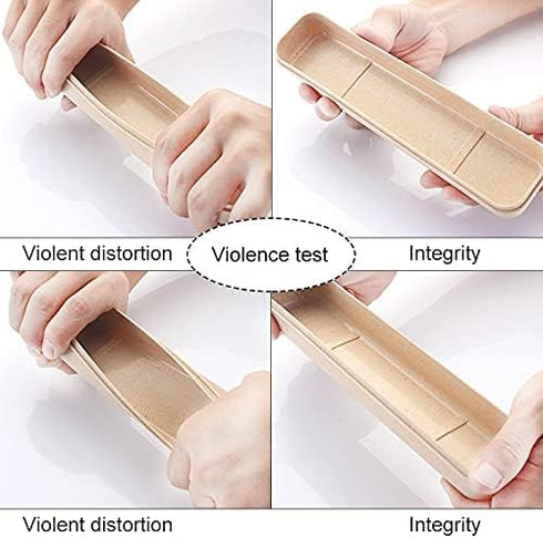 OriGlam Portable Flatware Box, Travel Tableware Storage Box, Utensil Case Lunch Bag Flatware Box