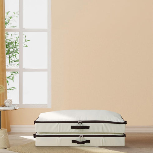 2Pcs 29.5*15*4") iwill CREATE PRO Under-Bed Storage Bins with Sturdy Handles, Toy Storage Organizers, Clothes Storage