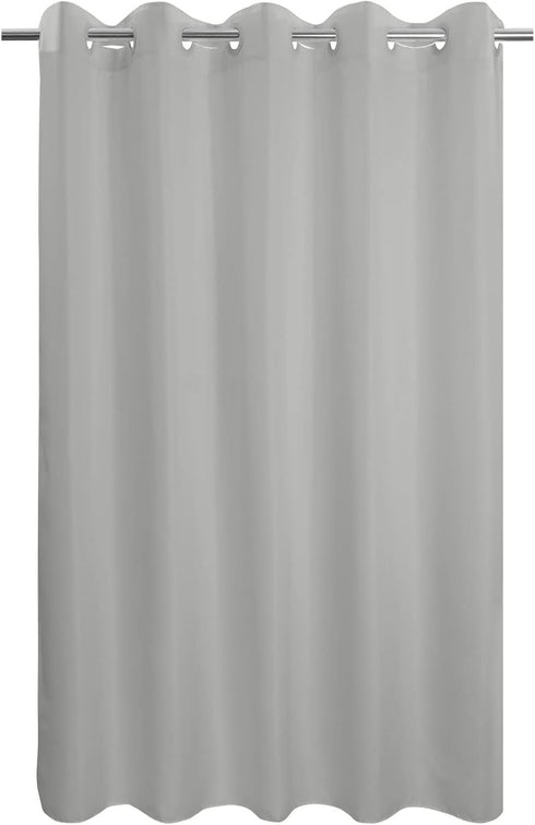 River Dream No Hook Hotel Cloth Grey Shower Curtain Soft Microfiber &