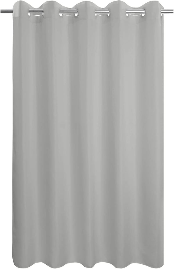 River Dream No Hook Hotel Cloth Grey Shower Curtain Soft Microfiber &