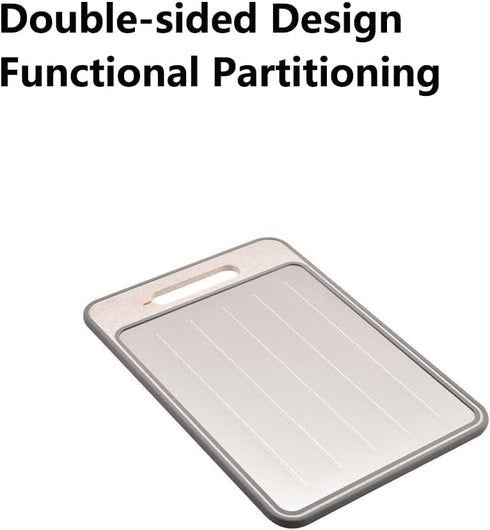 UNOSCHRIM 4-in-1 Fast Defrosting Tray, 12 * 8 Inch Aluminium Thawing Plate, Multi-functional Cutting Board