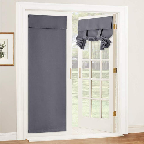 RYB HOME French Door Curtain, Privacy Thermal Insulated Window Curtain for Patio Front Tricia Sidelight Panel, W26 x
