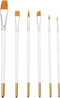 E-Kongton Cake Painting Brushes Set, Food Safe Fondant Sugar DIY Tools, 6PCS Soft Synthetic Brush for Easy Use &