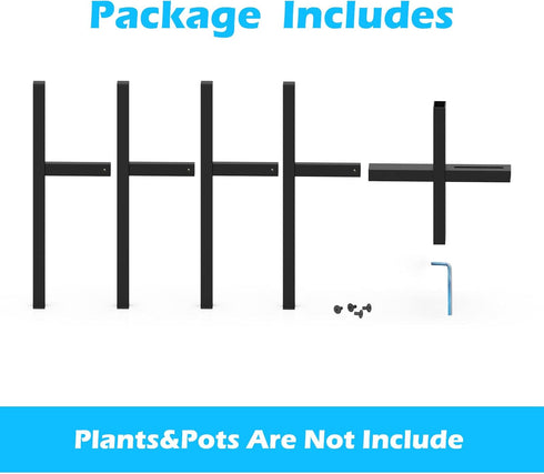 10"-16" 1 Pack) Plant Stand for Plant Pot Indoor Outdoor Corner, Adjustable Metal Heavy Duty for Large Pot (Black