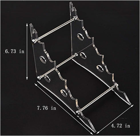 2 Stand Knife Display Stand, Acrylic Clear