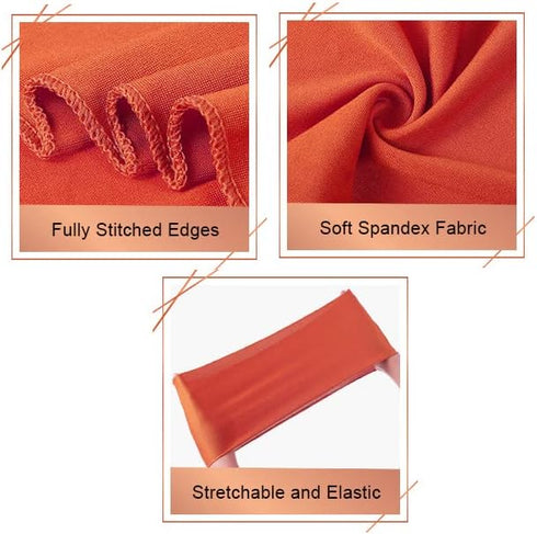 Pack 25 VDS of PCS | Burgundy | Spandex Chair Sashes Bows Without Buckle | Stretch Elastic Banquet Universal Folding