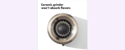 OXO Good Grips Salt Grinder - Mess-Free Contoured Design, Gray