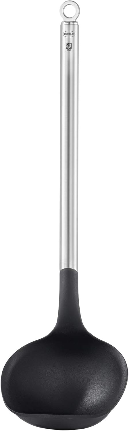 Roesle Basics Line Soup Ladle with 11.5 in. Stainless Steel Handle for Serving