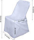 Durable White Polyester Folding Chair Covers - Reusable & Stylish