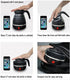 Foldable Electric Travel Kettle, Portable Silicone Collapsible Water Boiler and Tea Pot for Camping (Black)