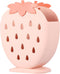 Hemoton Cutlery Utensil Drying Rack, Strawberry Shaped Flatware Storage Basket, Countertop Organizer for Kitchen