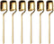 IQCWOOD Coffee Spoons, 5.6 Inches Demitasse Espresso Stainless Steel Small Spoon, Set of 6 Gold Teaspoons