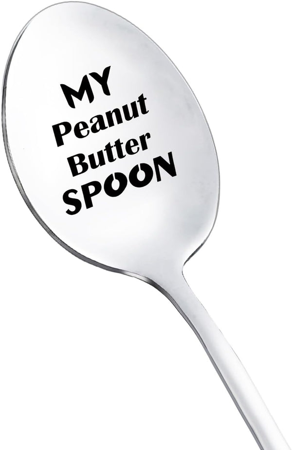 Peanut Butter Spoons Gift - My Peanut Butter Spoon for Dad, Funny Stainless Steel Gift for Christmas and Birthdays