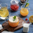 CHOOLD Creative Clear Crystal Glass Creamer Jug for Kitchen, Embossed Stripe (4/5.5/9/12oz)