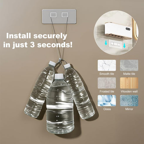 AFQLED 4 UV Toothbrush Sanitizer Holder for | Wall Mounted Toothbrush Holder for Bathroom with Fan Drying | USB