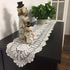 Laivigo Doily,12 27 Inch,White Handmade Crochet Lace Oval Lucky Flower Tablecloth Table Runner Doilies x