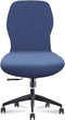 Velvet Stretch Armless Office Chair Covers, Colorful Slipcover for Desk Chairs (Navy)